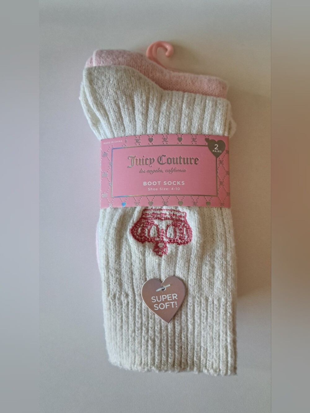 Juicy Couture Boot Socks 2 Pair